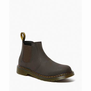 Dr Martens Gyerek 2976 Wildhorse Bőr Bakancs Barna
